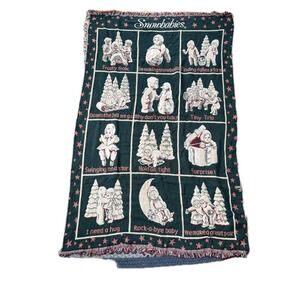 Department 56 Goodwin‎ Weavers Snowbabies Triple Woven Throw Christmas Tapestry
